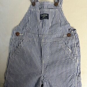 OshKosh B'gosh Blue and White Striped Overalls
